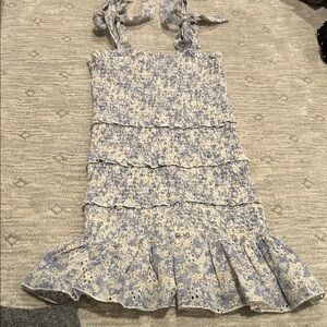 Katie J NYC Blue and White Casual Kids Dress